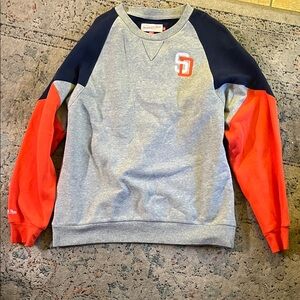 Gray and Orange Padres Pullover Sweater
